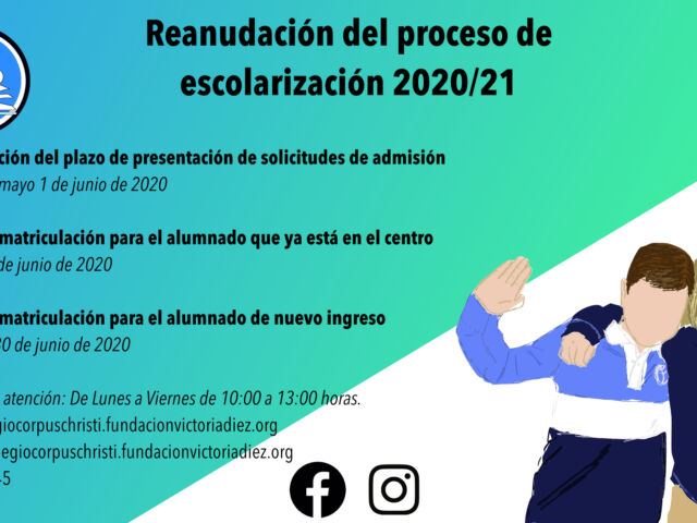 Reanudación del proceso de escolarización 2020:21